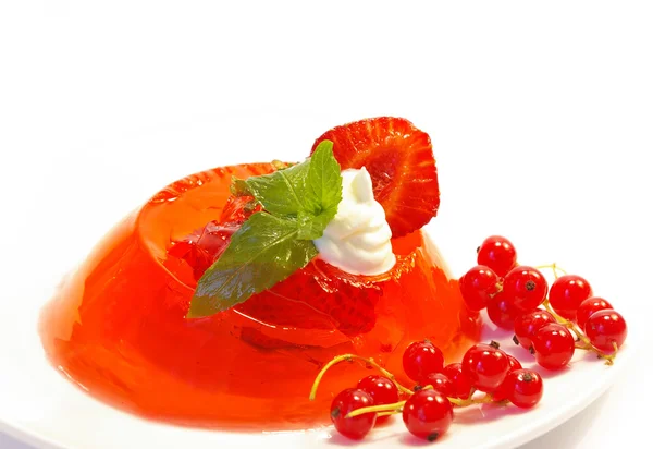 Fruit jelly and strawberry