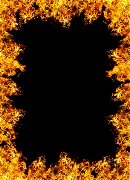 Fire frame on a black background