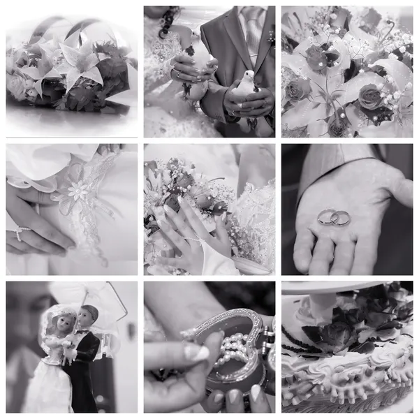 WEDDING COLLAGE by Rimma Akbudak Stock Photo Editorial Use Only