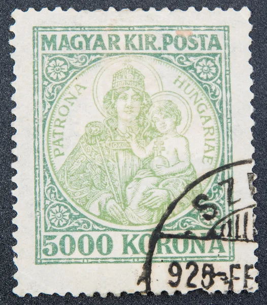 Vintage stamp depicting Virgin Mary