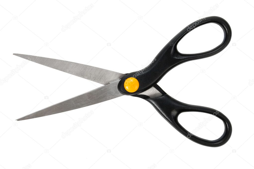 Open scissors isolated on white — Stock Photo © chaoss 1714857