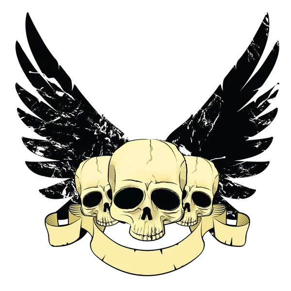 Skulls with wings