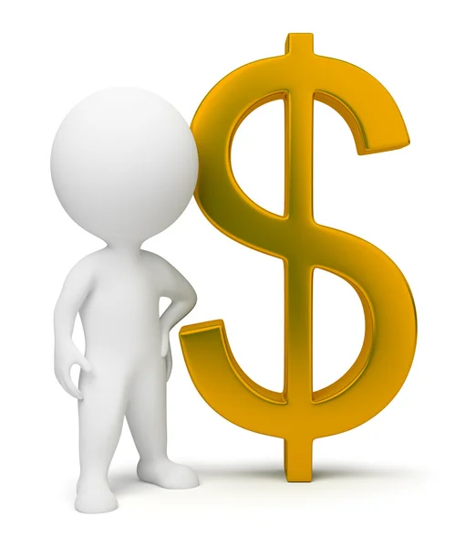 free dollar sign images. 3d small people - dollar sign