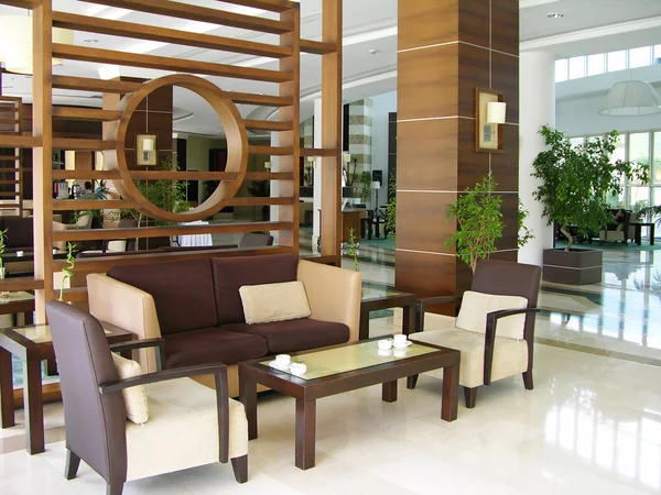 Modern hotel lobby