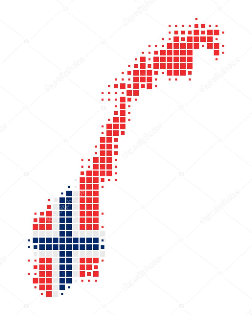 Norway Map Flag