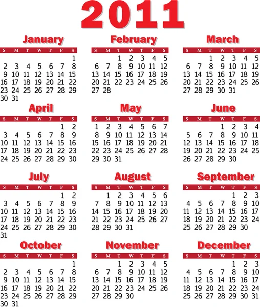 2011 calendar red. Stock Vector | Calendar 2011 red. Calendar 2011 red