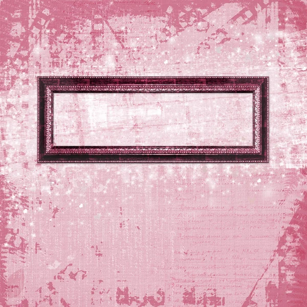 Old frame on the pink background