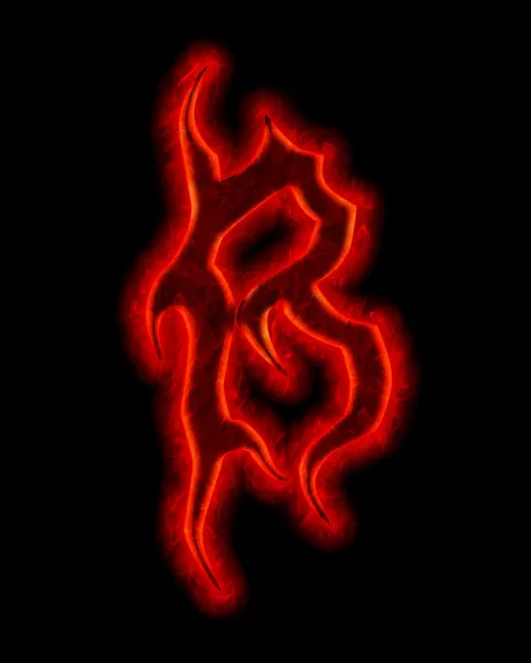 Devil Fire Font - Letter B — Stock Photo © Silverkblack #1439866