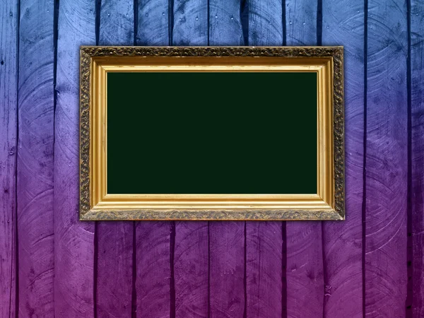 Blank Frame on Wood Backgroung