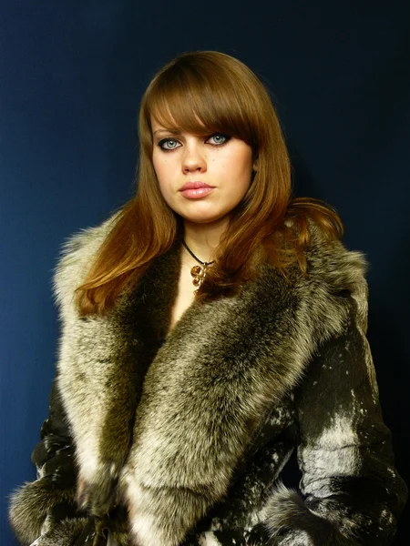 Girl in a fur coat