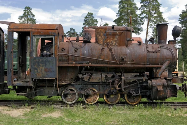 Old steam train at a railway museum