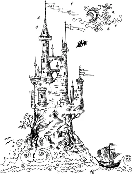 Gothic castle from fairytale
