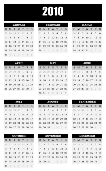 calendar template 2010. 2010 year calendar template