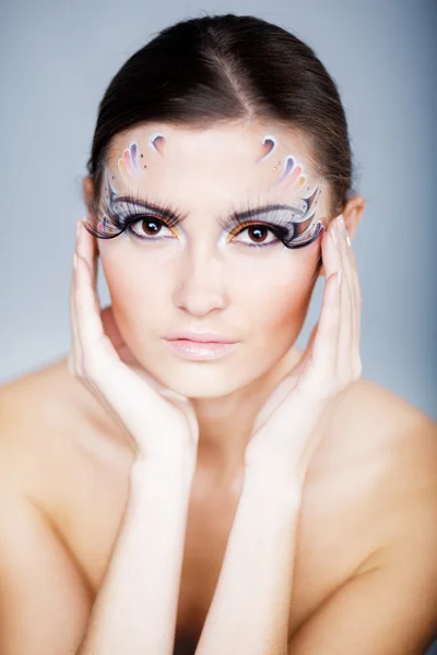 Beautiful face art by Alena Ozerova Stock Photo Editorial Use Only