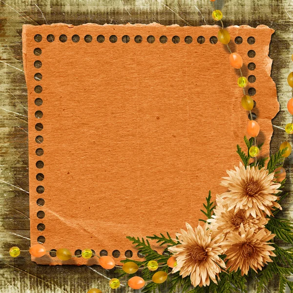 Grunge paper frame in scrapbooking style — Stock Photo © lionceau 1176770