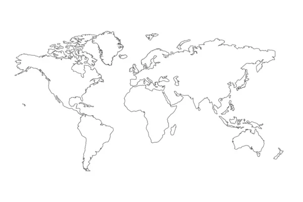 Outline World  on World Map Outline   Stock Photo    Dmitriy Kiryushchenkov  1279285