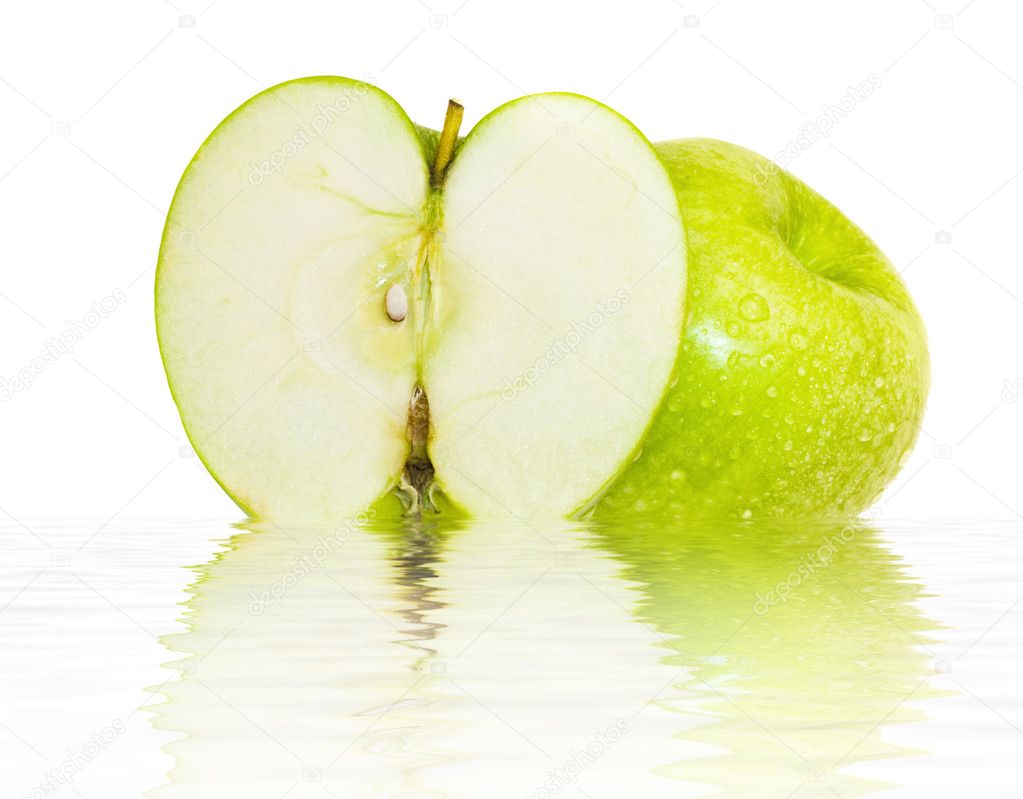 juicy green apples