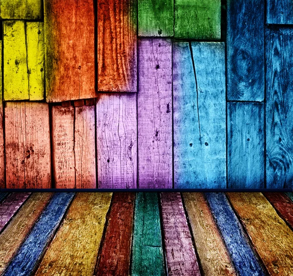 Colorful vintage wooden background