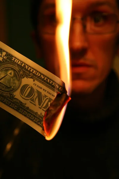 Dollar in Fire
