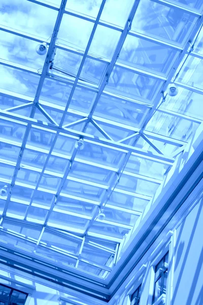 Blue transparent ceiling