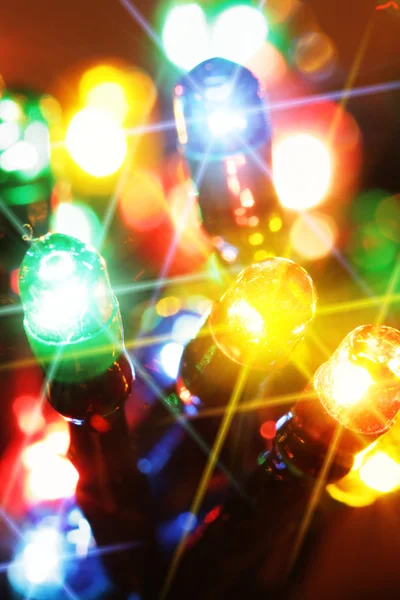 Colorful electric light bulbs