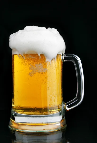 Mug of beer with froth