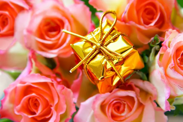 Expensive gift and roses
