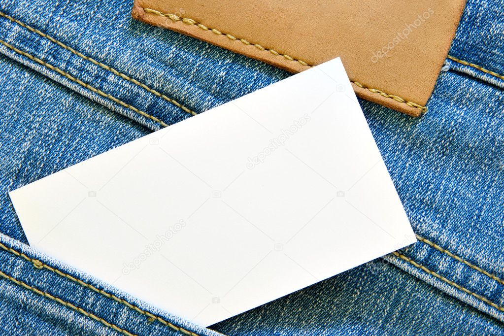 Visiting card in jeans pocket — Stock Photo © Zoooom 1441146