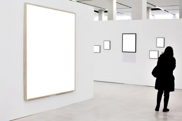 Walls in museum with empty frames