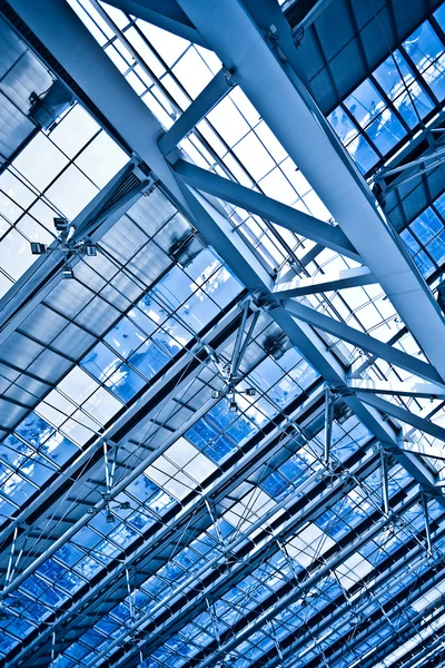 Abstract blue ceiling