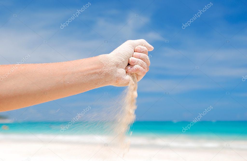 sand on hand