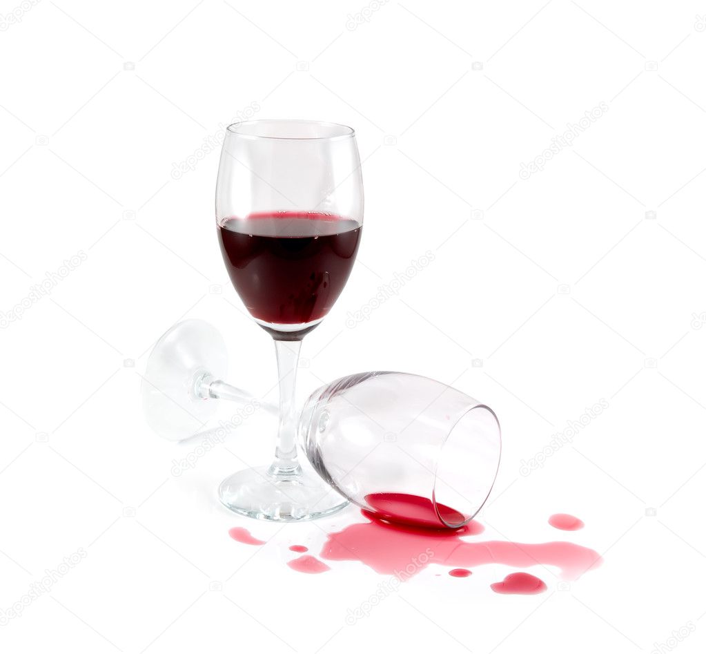 Spilt Wine Glass