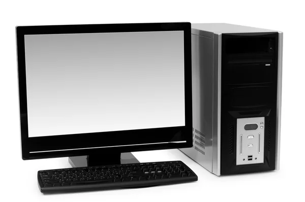 Desktop computer isolated on the white