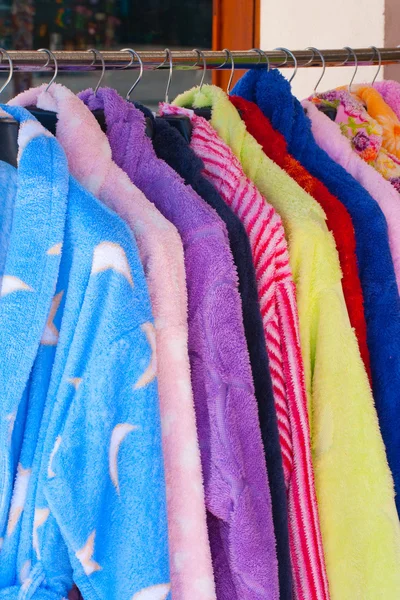 Colour terry dressing gowns