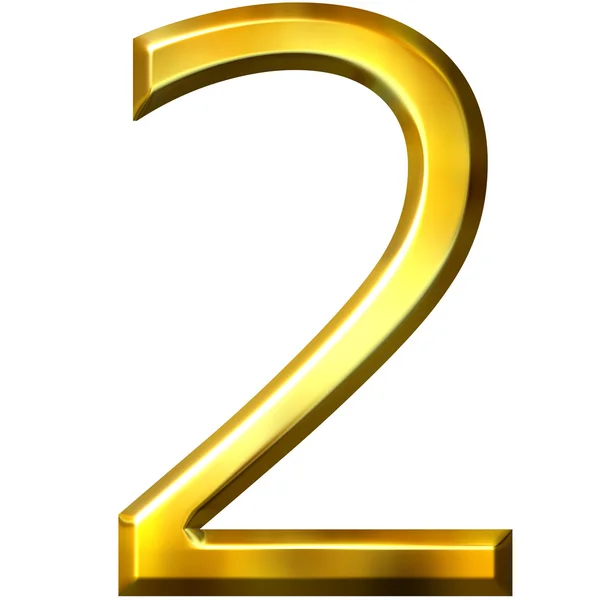 3d golden number 2 by Georgios Kollidas Stock Photo Editorial Use Only