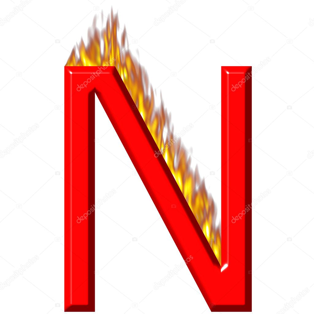 Letter N Fire