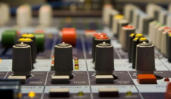 Sound producer mixer. Regulators — Stock Photo #1249918