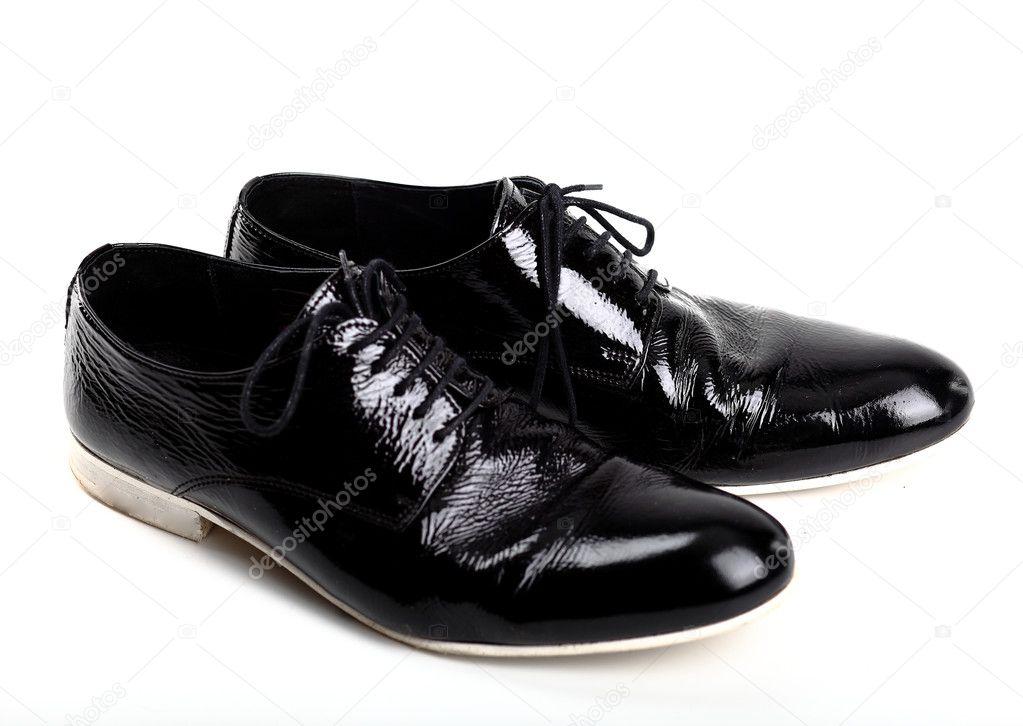 black shiny shoes