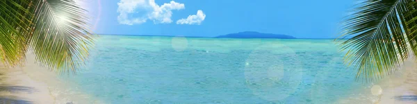 Tropical beach background banner