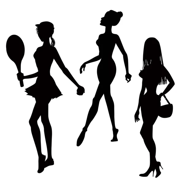 siluetas de tres mujeres — Imagen de stock #1320322. siluetas de tres mujeres — Imagen de stock #1320322.