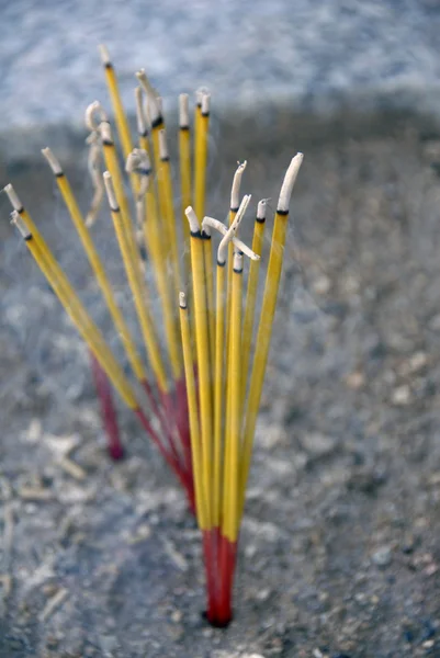 Incense Sticks Burning in Chinese Temple
