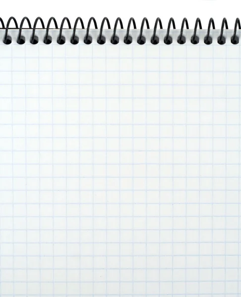 Paper notebook on white background