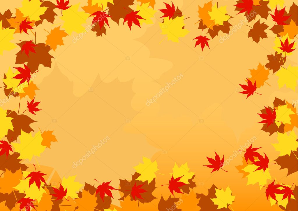 Autumn border — Stock Vector © de-kay #1696504