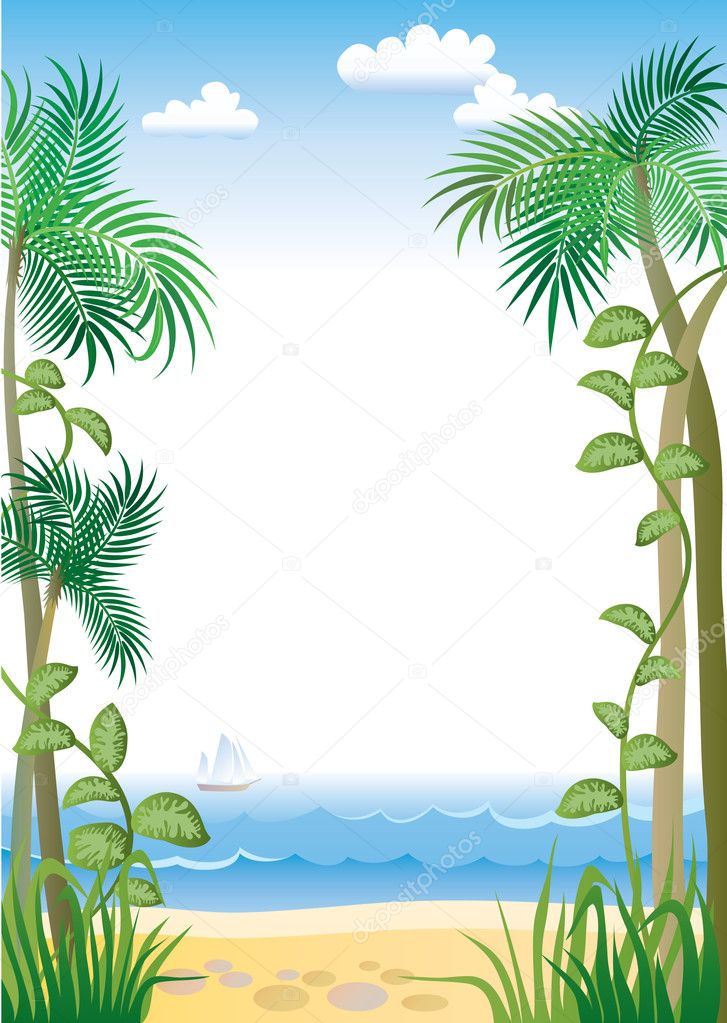 clipart palm tree borders - photo #5