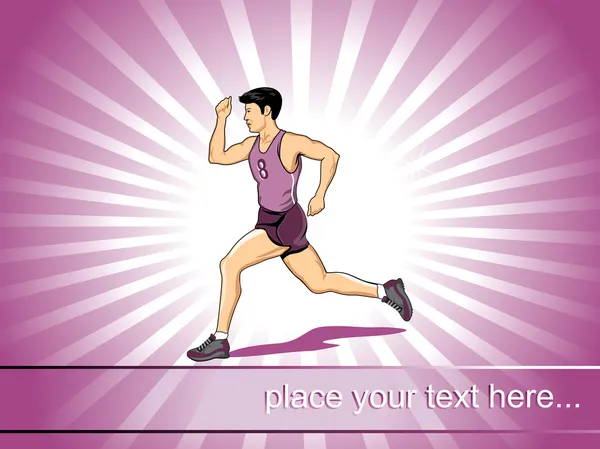 Athletic man running illustration