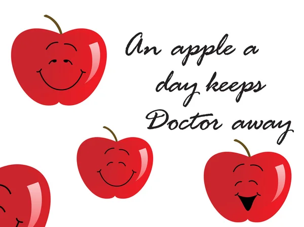 Apple background with slogan