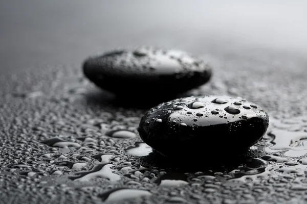 Zen stones with water drops