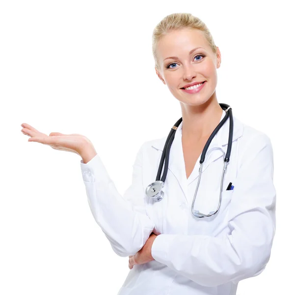 Successful female doctor by Vitaly Valua Stock Photo Editorial Use Only