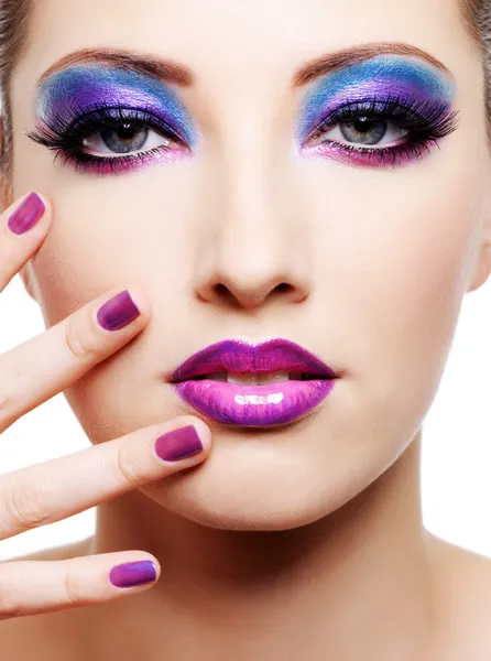 Female face with fashion make-up