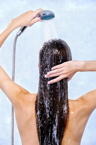 Female washing hair